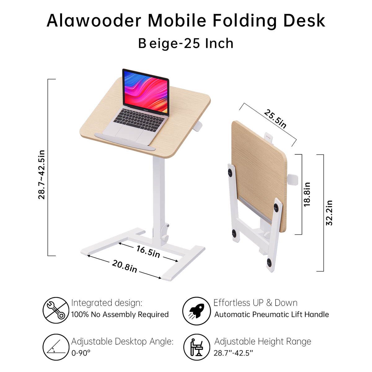 Product photograph. Refer to the listed measurements when planning your space.