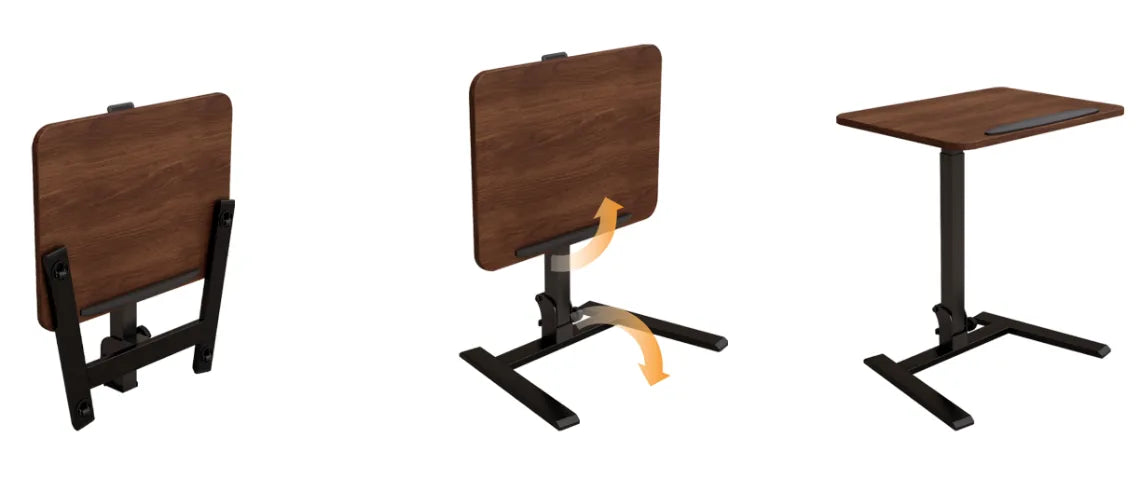 Brown finish shown. Follow the product instructions to open and secure before use.