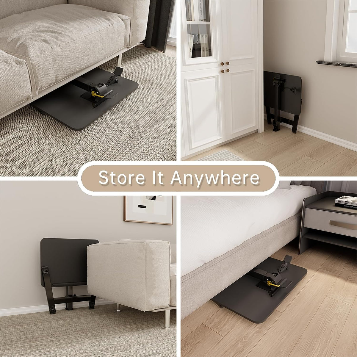 Mobile Folding Desk / Black finish.