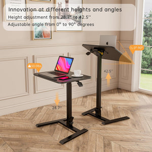 Mobile Folding Desk / Technical guide / Reference finish shown.